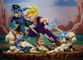 Figura Resina Gohan vs Cell Jr DBZ