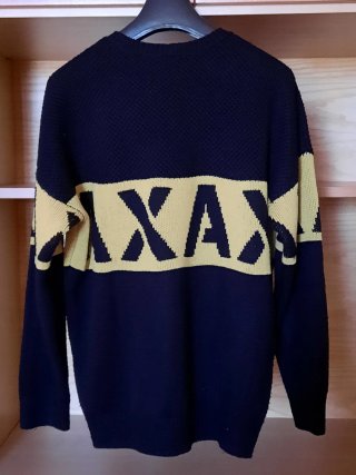 Maglione AX nero e senape