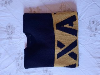 Maglione AX nero e senape