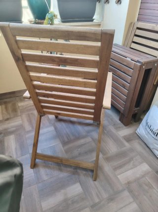 Coppia sdraio reclinabili legno da esterno