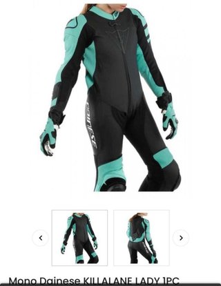 Mono Dainese Mujer Negro/Verde talla 40