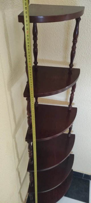 Estantería Esquinera Madera Marrón