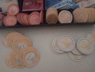 2€Lote Billetes y Monedas  Juguete con cajón