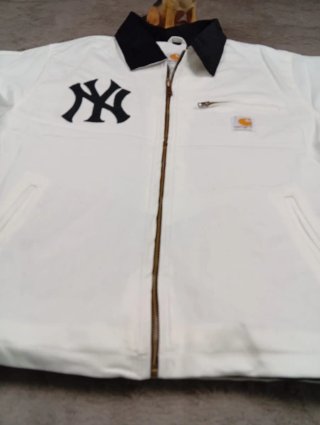 Chaqueta Carhartt Blanca NY Logo Cremallera