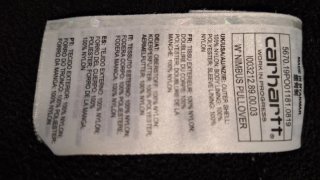 Cortavientos Carhartt Talla L Negro