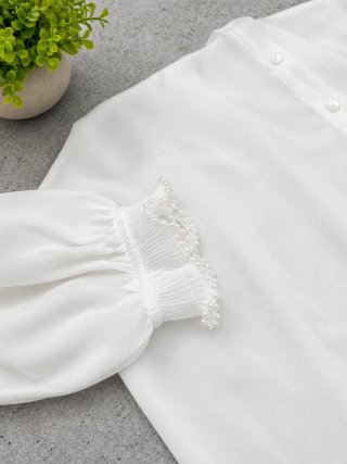 Zara White Blouse – Size S – Elegant Details