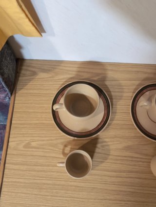 Set di 3 tazze da caffè in ceramica