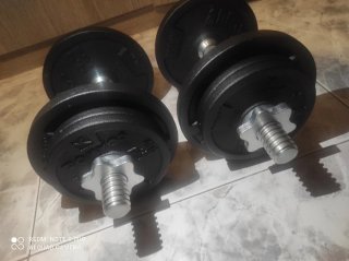 Mancuernas ajustables con discos