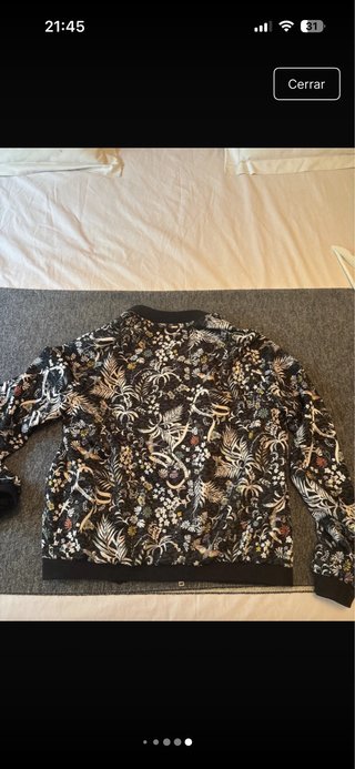 Bomber reversible IKKS negra y multicolor