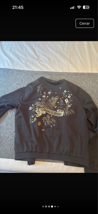 Bomber reversible IKKS negra y multicolor