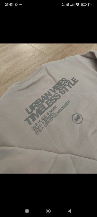 Oversized Sweatshirt Beige – Size M