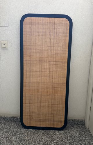 Cabecero de cama ratán y madera