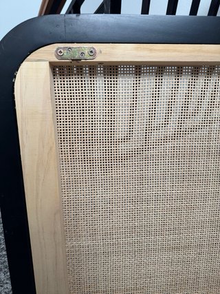 Cabecero de cama ratán y madera
