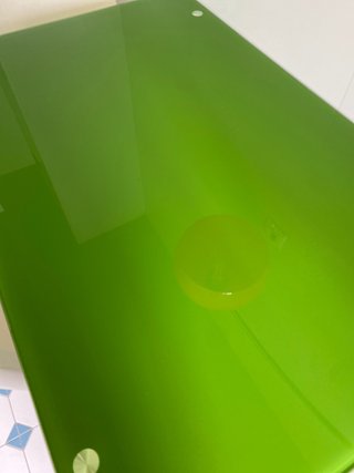 Mesa de cocina rectangular verde