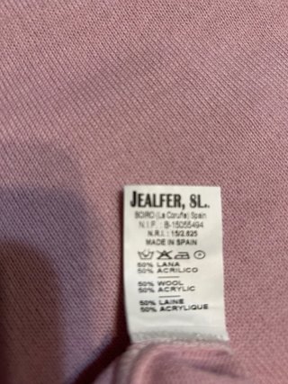 Jersey caballero cuello pico rosa talla 54