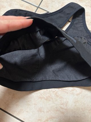 Reggiseno sportivo nero Kalenji Decathlon taglia L