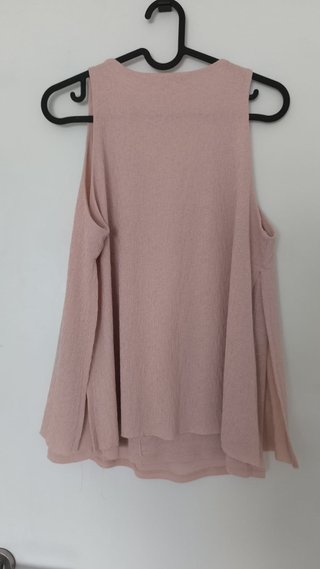 Mango Top sin mangas rosa