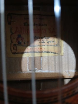 Guitarra Alhambra Manufacturas 1974