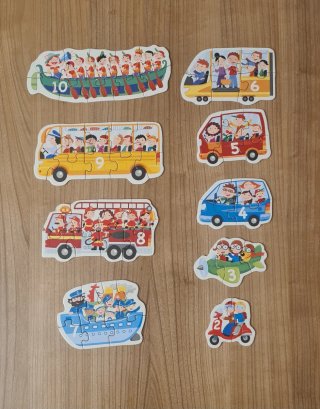 Puzzles Educa y Diset: Vocales y Números