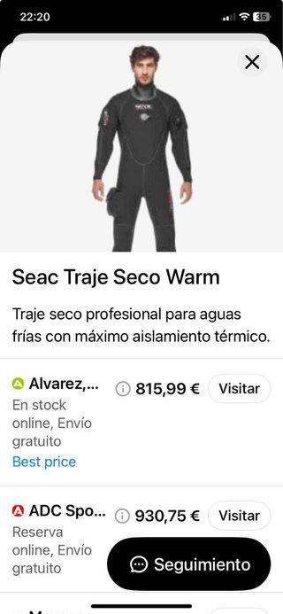 Traje seco buceo SEAC