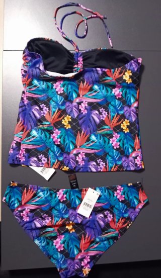 Bañador 2 Piezas Talla XL Estampado Tropical