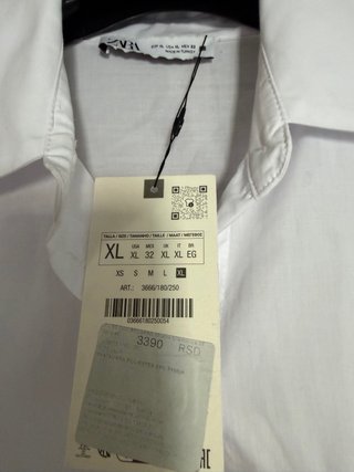 Camisa Zara Blanca Oversize