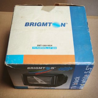TV Vintage Brigton 5.5" B/N ¡Completa y Nueva!