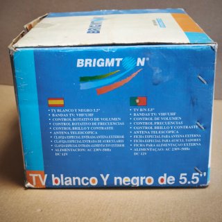 TV Vintage Brigton 5.5" B/N ¡Completa y Nueva!