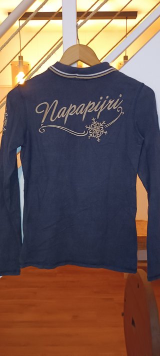 Polo Napapijri azul manga larga