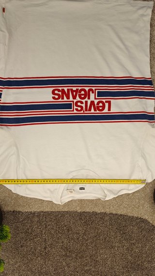 T-shirt Levi's Jeans bianca stampa vintage L