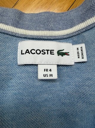 Cárdigan Lacoste Azul Claro Talla M