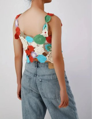 Crop top de ganchillo