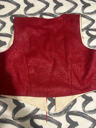 Justillo rojo con cordones(Ropa tipica canaria)