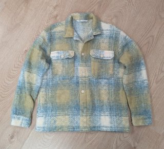 Chaqueta Zara cuadros azul y amarillo