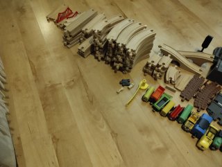 Tren madera Ikea y Lidl