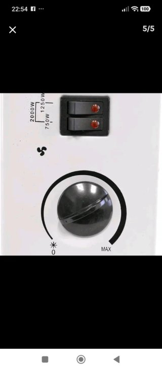 Calefactor blanco y negro