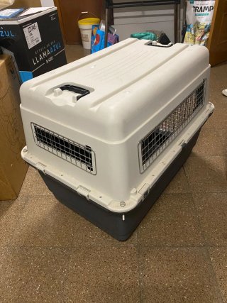 Transportín Perro Avión XL Gris/Blanco