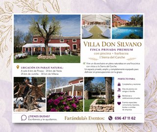 Finca para cumpleaños con piscina + barbacoa