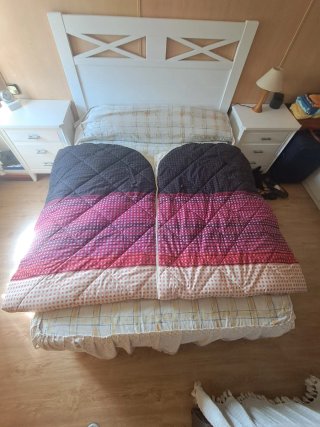 Edredón 90cm Gris y Naranja