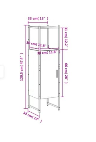 Mueble auxiliar madera y metal