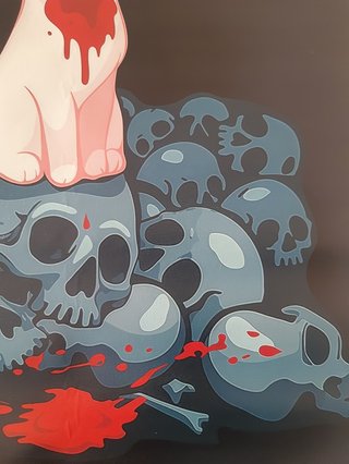 Poster Lienzo - "Conejita Rosa Vampira" 40x60