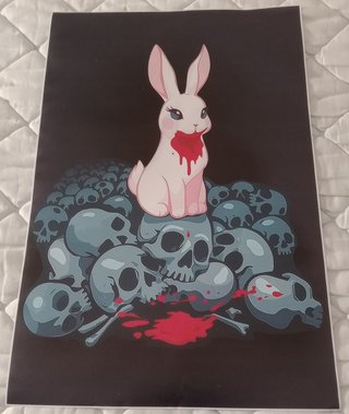 Poster Lienzo - "Conejita Rosa Vampira" 40x60
