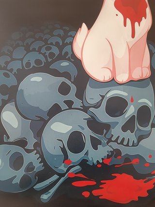 Poster Lienzo - "Conejita Rosa Vampira" 40x60