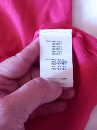Maglione Bluoltre rosso corallo