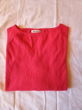 Maglione Bluoltre rosso corallo