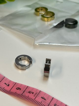 Pack 3 pares pendientes hombre acero inoxidable