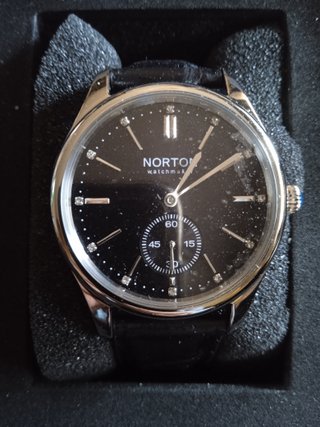 Reloj Norton Esfera Negra y Correa Negra