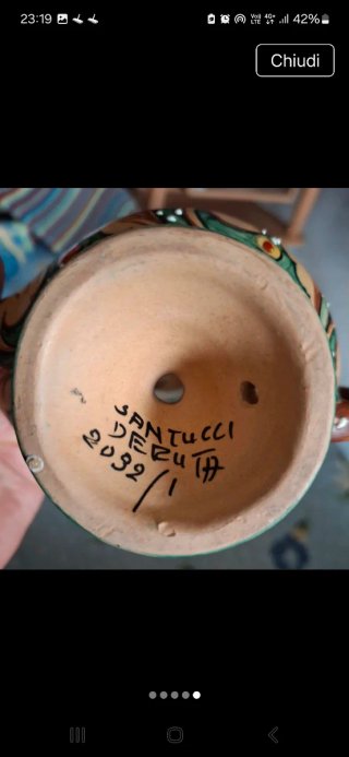 Portacandele Deruta Santucci in ceramica