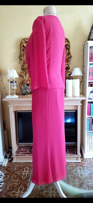 Vestido de fiesta NICCHI dos piezas rosa