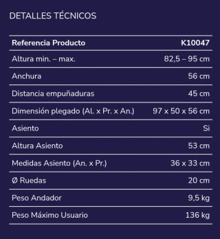 Andador Kmina para adultos OFERTA!!